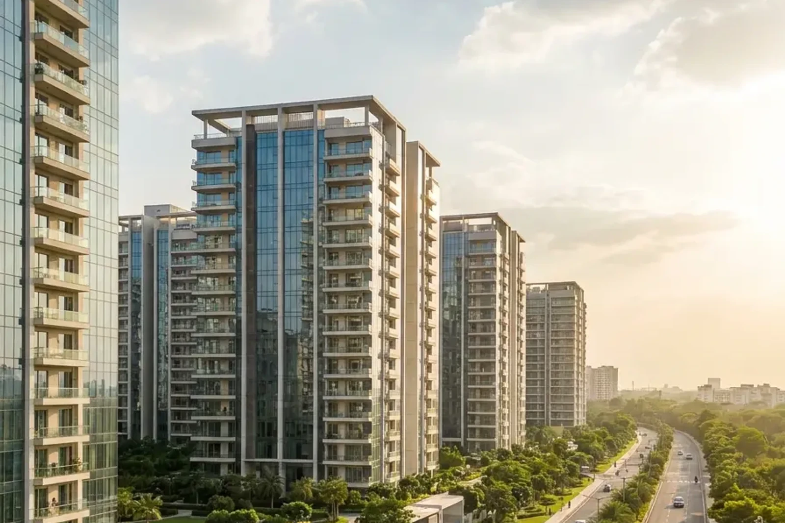 DLF Phase V residential corridor, Gurgaon